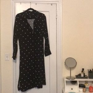 Ann Taylor dress with dots Large